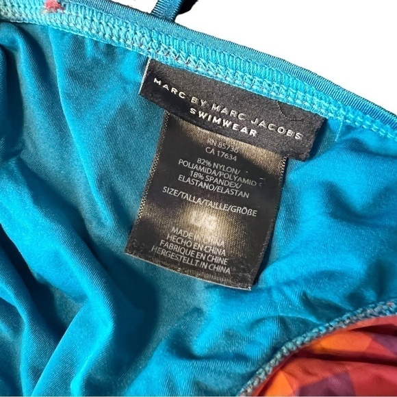 Marc By Marc Jacobs Red and Blue Checkered One Piece Swimsuit - Picture 9 of 15